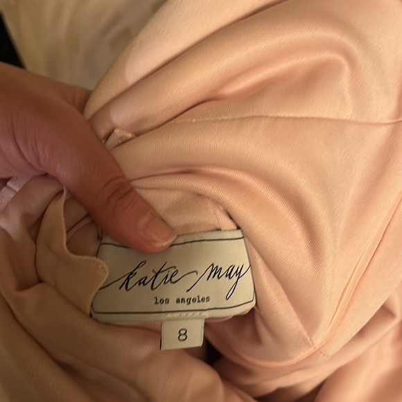 Off the shoulder blush dress worn once for engagement size 8 katie may - Picture 4 of 5